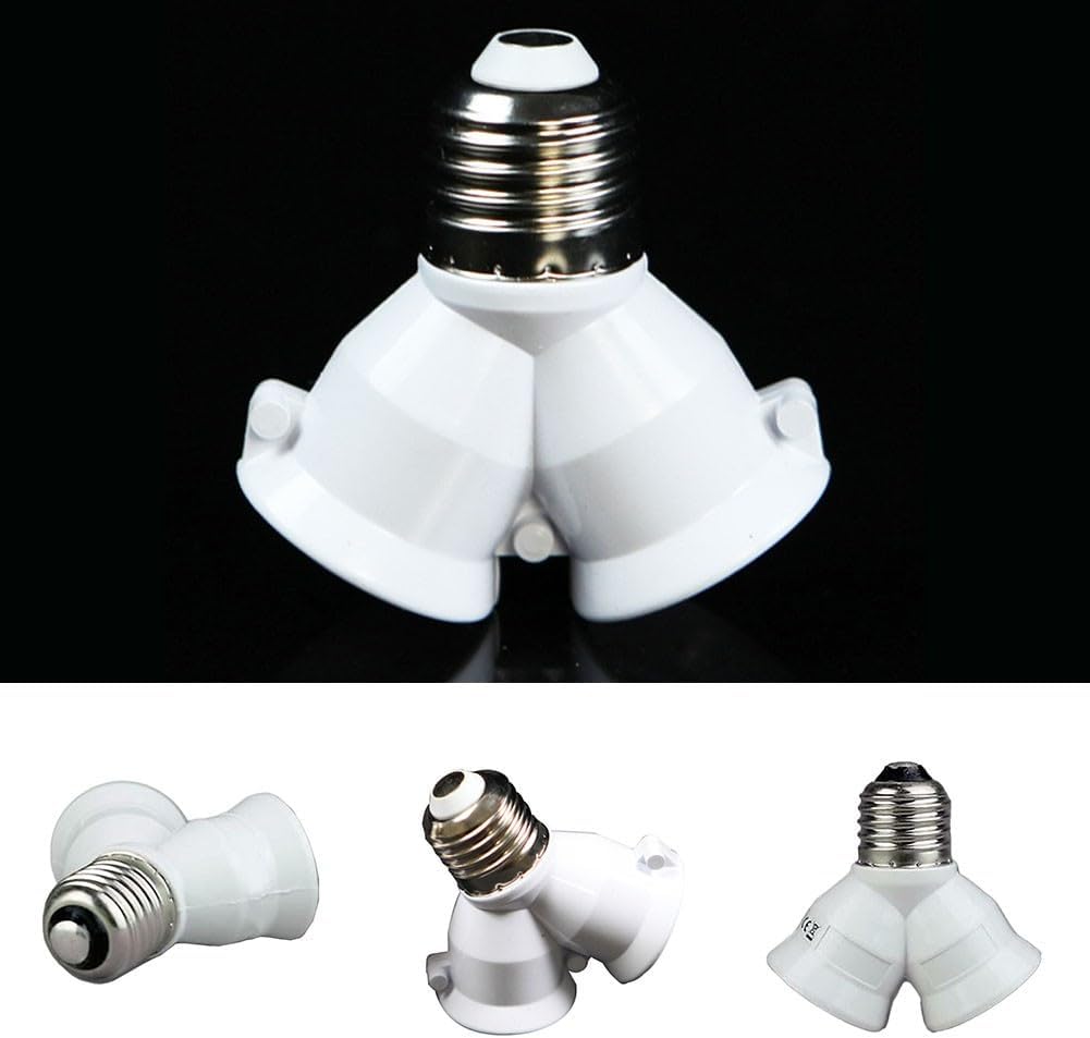 ya 26 10.21 baidi E27 to 2E27 Lamp Holder One Point Two Adapter Light Bulb Base Stand Holder