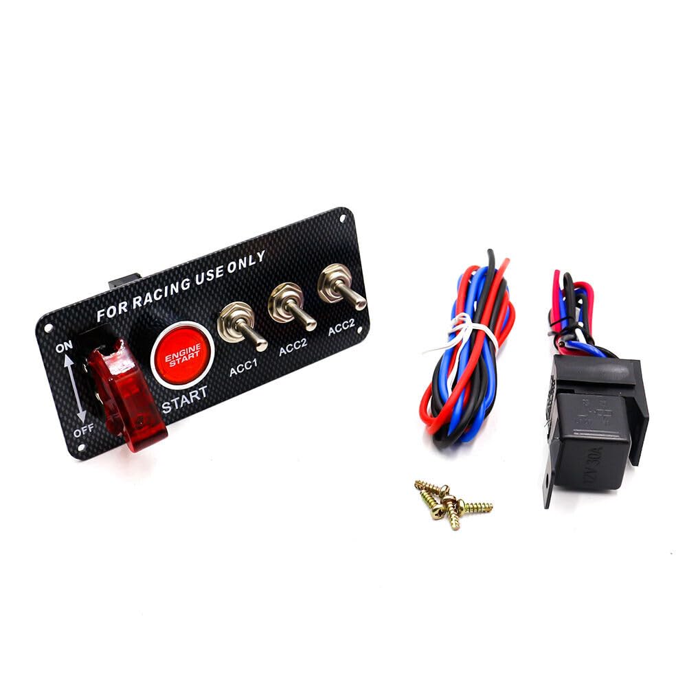 ya 3 8.24 baidi 12V Car 5 in 1 Ignition Switch Panel Toggle Switch Engine Starter Push Button