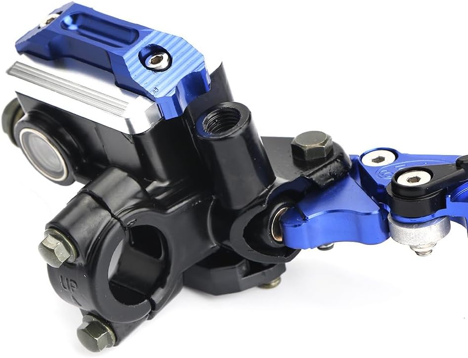 ya 4 8.14 Universal 7/8 22 Motorcycle Brake Lever Clutch Lever + Handlebar Brake Cylinder Blue