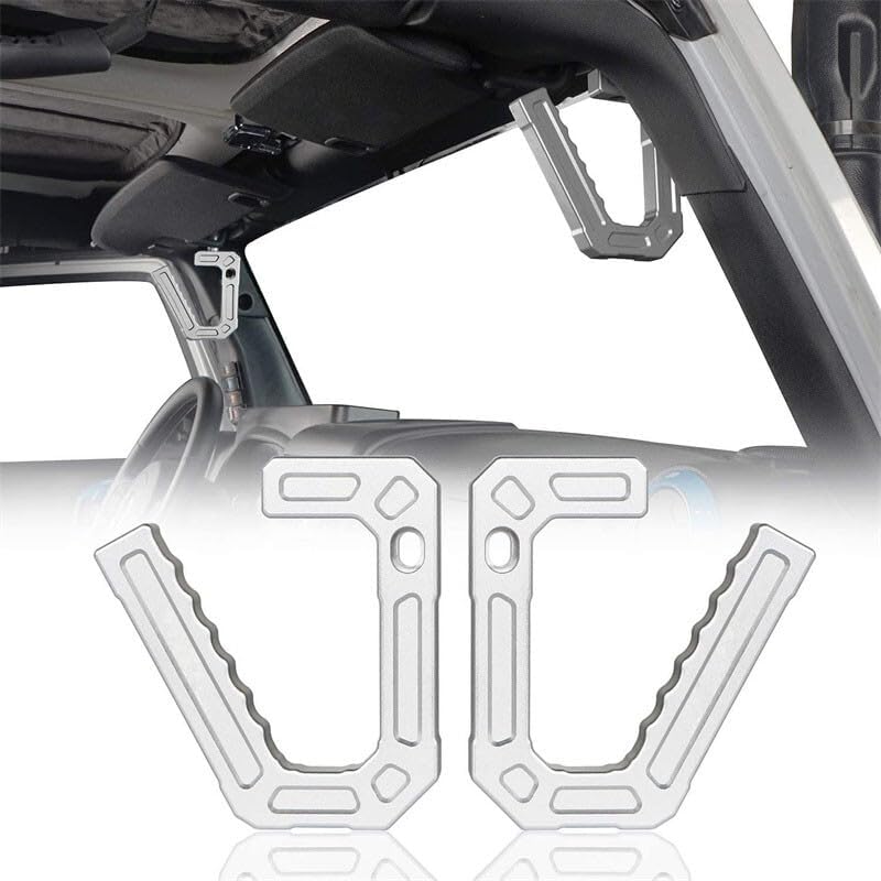 ya 4 8.24 baidi Aluminum Silver Front Grab Handle for 2007-2018 for Jeep Wrangler JK Grab Bar 