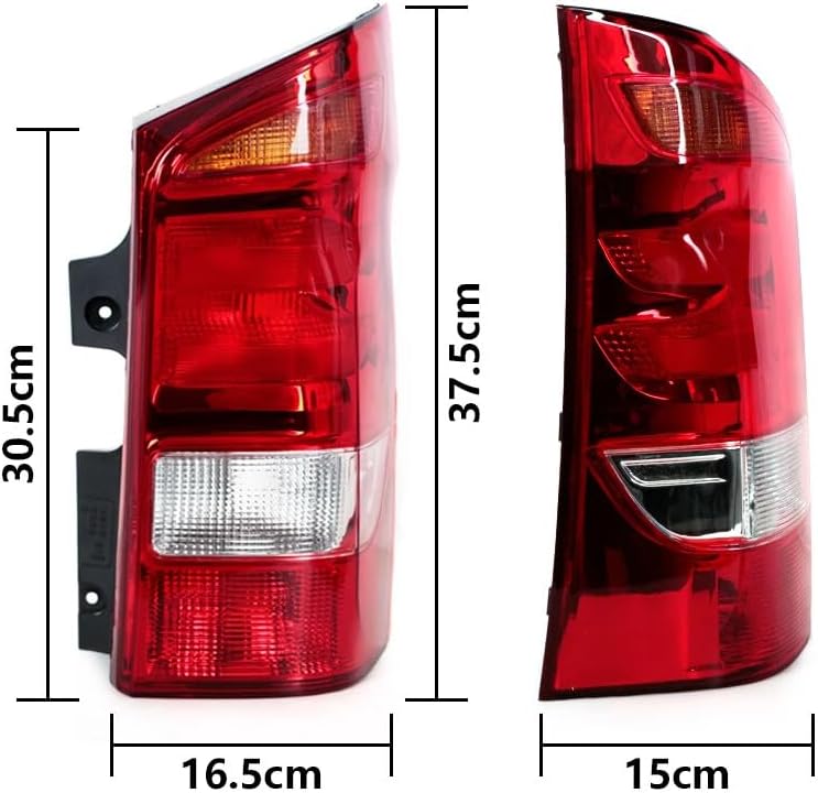 ya 2 8.15 Left tail light housing without bulb protective cover is suitable for for Benz Vito Valente W447 2015-2021