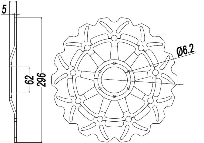ya 13 9.15 baidi Front Brake Disc Rotor for Honda Goldwing GL1800 01-17 GL1500 CBR600F4 VFR800
