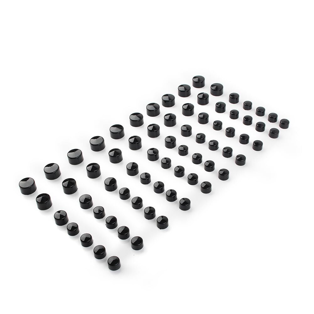 ya 6 8.14 Engine Bolt Covers Kit Fit Harley Softail Electra Street Glide Road King Black