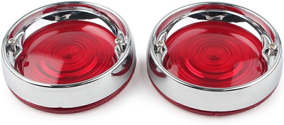 ya 4 8.8.2 Turn Signal Light Red Lens Cover Bezels Visor Ring for Harley Touring Road Glide