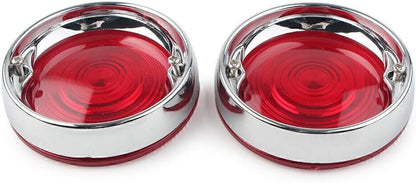 ya 4 8.8.2 Turn Signal Light Red Lens Cover Bezels Visor Ring for Harley Touring Road Glide