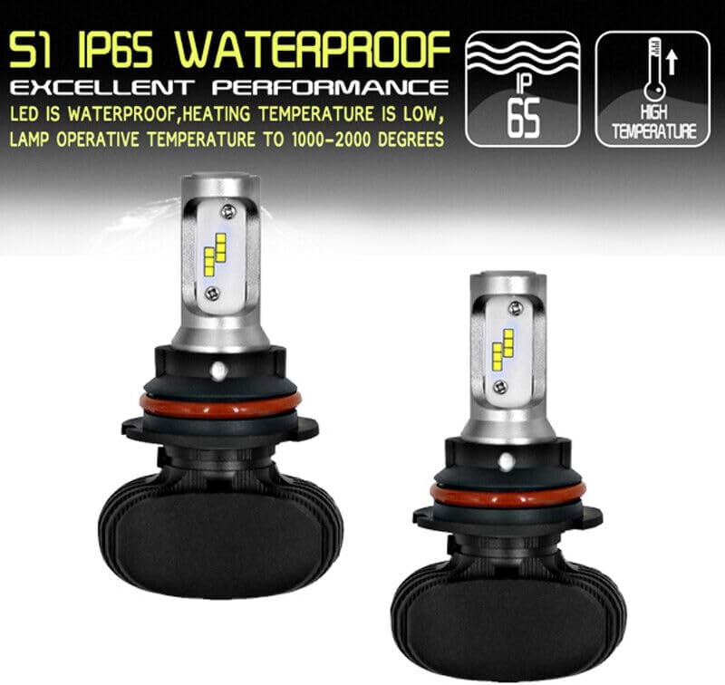 ya 4 8.8 Pair of Car Auto 8000LM 9004 HB1 LED Headlight Kit High Low Beam 6000K Lights 
