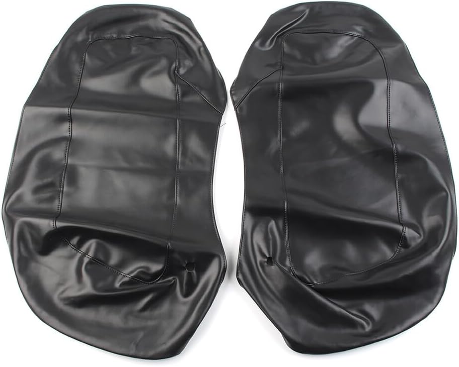 ya 11 9.14 baidiSaddlebag Speaker Lid Covers Plain PU Leather for Harley Touring FLH FLT 2014-UP