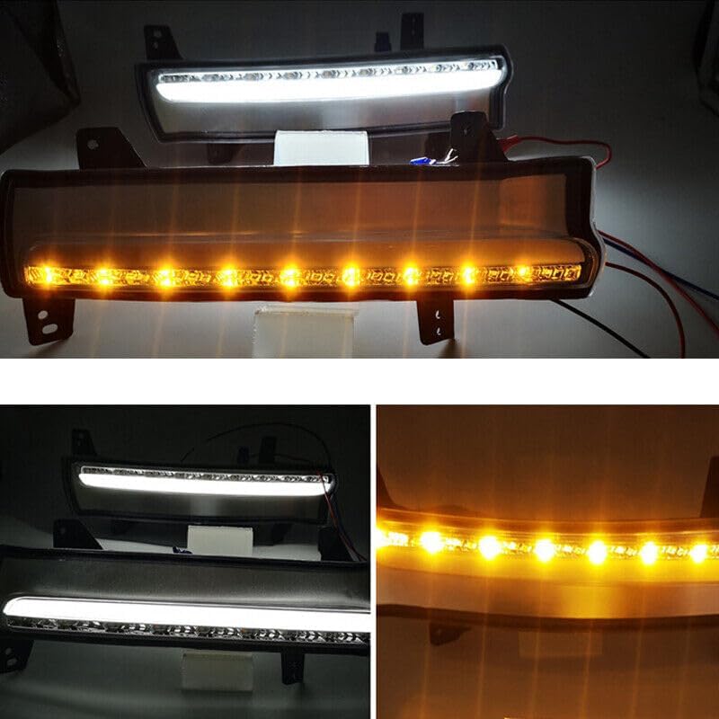 ya 2 8.15 A pair of LED DRL daytime running lights and fog lights suitable for Jeep Compass 2017-2019