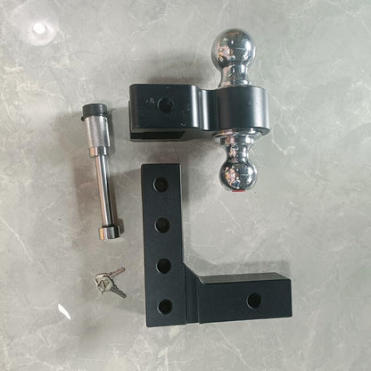ya 4 8.8.2 Adjustable Trailer Hitch Double Ball Mount fits 2-inch Receiver 6-inch Drop Hitch