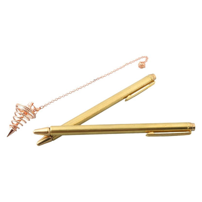 ya 16 10.20 baidi 99.9% Copper Detector Rod Metal Rod+Pendulum Pendant for Treasure Hunting Tools