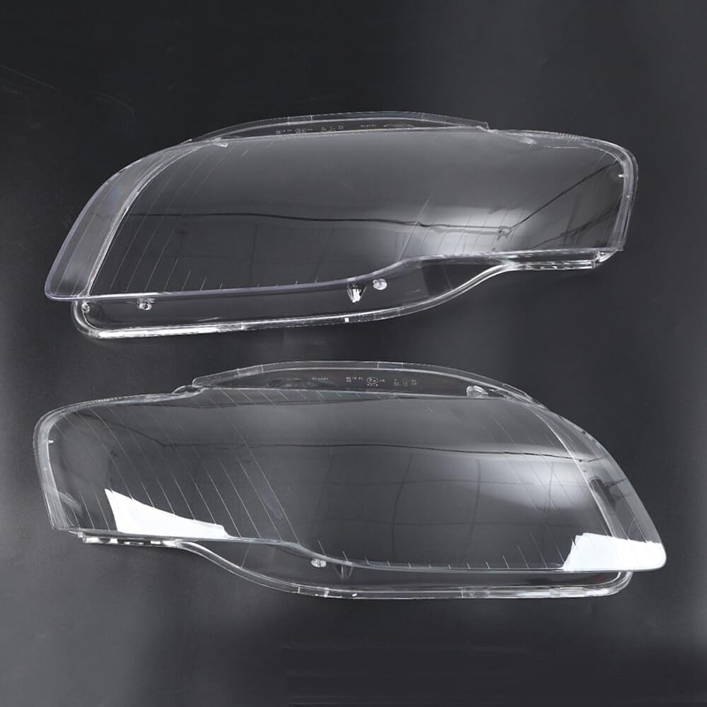 ya 11 9.14 zhengce Pair Headlight Headlamp Lens Cover Clear Lens LH+RH Fit for Audi A4 B7 2005
