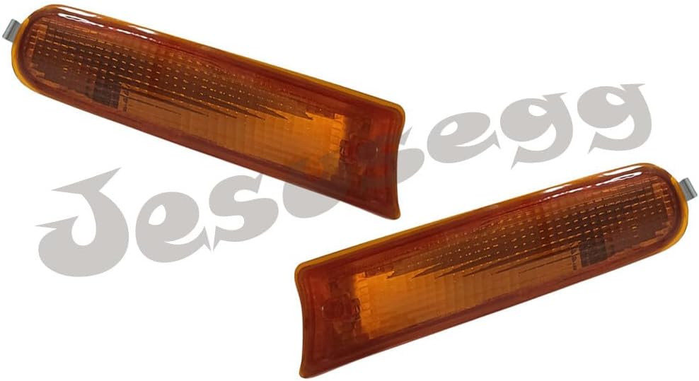 ya 9 10.24 2pcs Front Bumper Fog Light Lamps Housing LH+RH Yellow for 95-97 for Toyota RAV4