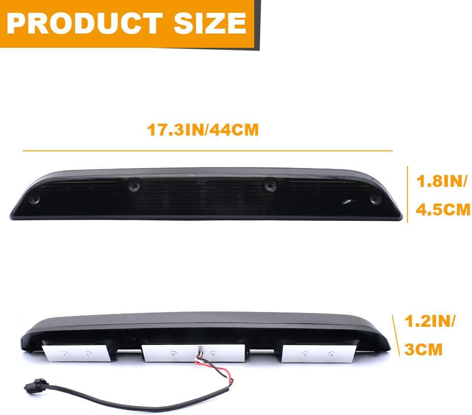 ya 4 8.10 Smoke suitable for 15-20 for Ford F150 LED third brake light LED rear reverse cargo light 