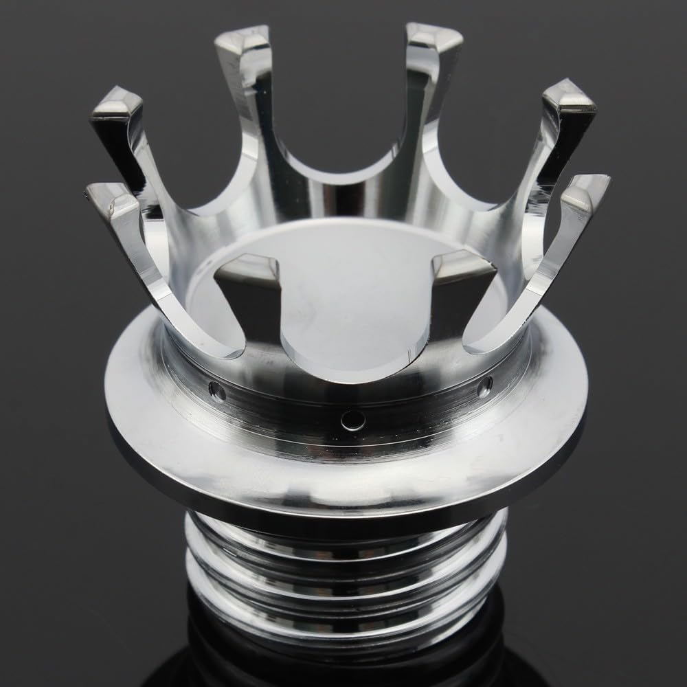 ya 13 9.15 baidi Crown Style Oil Cap Fuel Tank Right-hand Thread Billet for Harley Softail