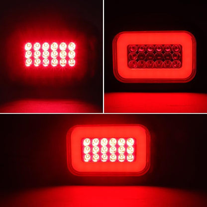 ya 10 9.16 zhengce 2x 42-LED Red Rectangular Tail Lights With Pigtails Universal 12V Trailer T