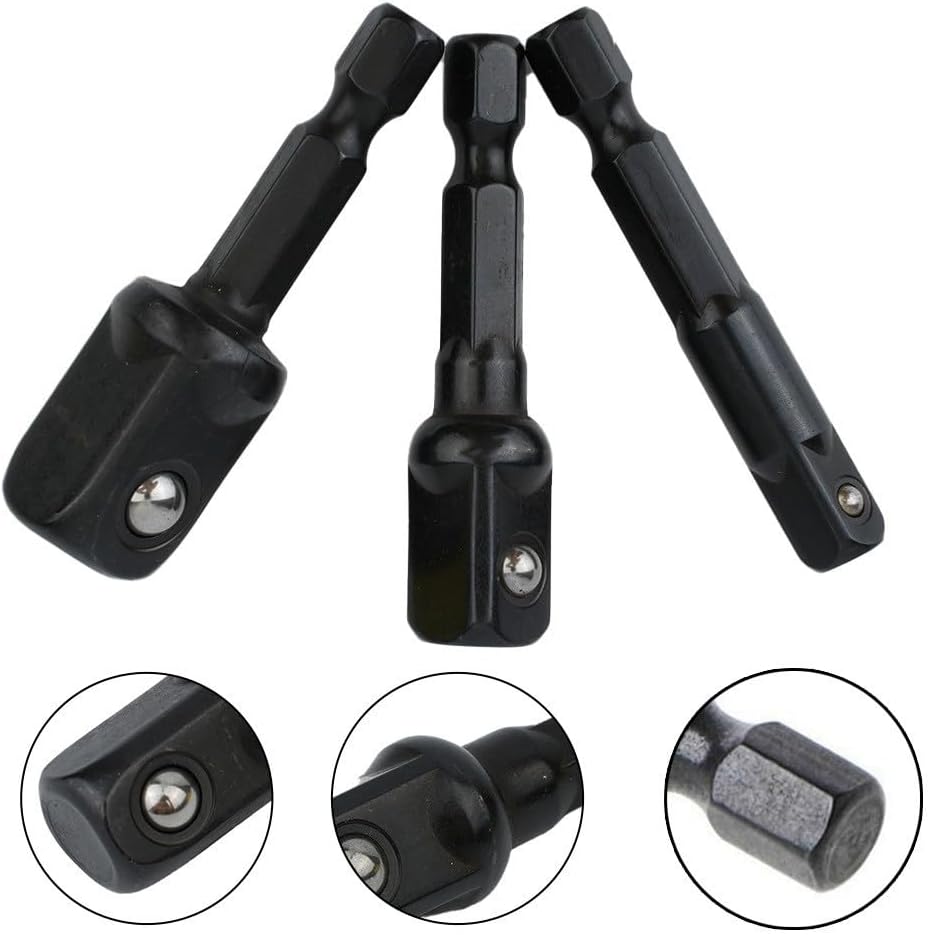 ya 14 9.20 baidi Tool Nut Driver Sockets 3pcs/kit Accessories For Electric Screwdriver Tool-1
