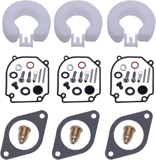 ya 2 8.15 3 Sets 6H1-W0093-00 Carburetor Repair Kit Part for Yamaha Outboard 2T 75-80-90HP