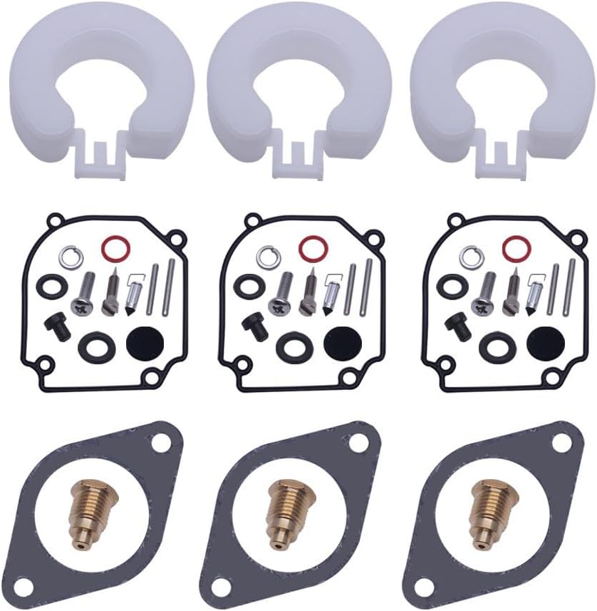 ya 2 8.15 New 3 Sets 6H1-W0093-01 Carburetor Repair Kit for Yamaha Outboard 2T 75-80-90HP