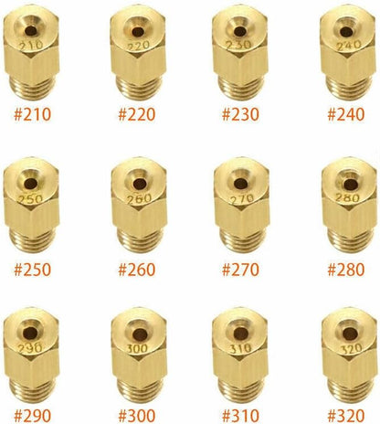 ya 2 8.15 12Pcs 210-320 Power Jets Main Jets VM TM Carb For Dirt Bike Moto ATV