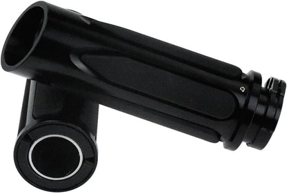 ya 11 9.14 baidiBlack 1 Handlebar Hand Grips for Harley Touring Road King Electra Glide 96-2007