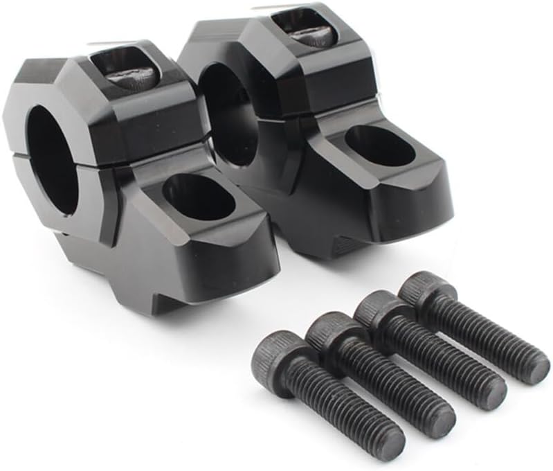 ya 4 8.8.2 Handlebar Mount Riser Clamp Handle Bar for Kawasaki Z900C Z900RS 2017-2024 Black