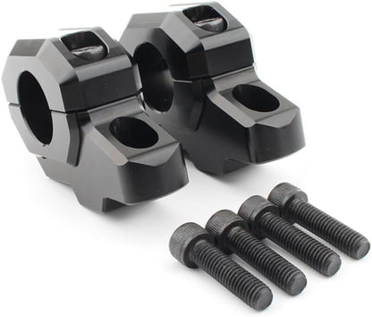 ya 4 8.8.2 Handlebar Mount Riser Clamp Handle Bar for Kawasaki Z900C Z900RS 2017-2024 Black