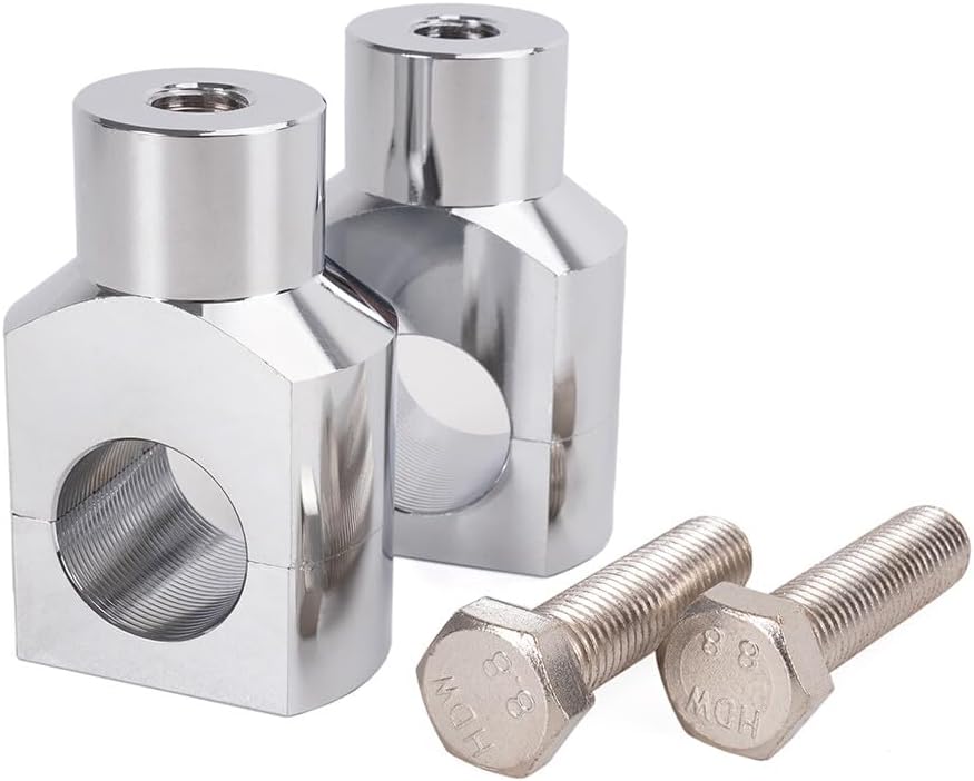 ya 13 9.15 baidi 1 Silver Motorcycle Handlebar Risers for Harley Dyna Fatboy Softail Sportster