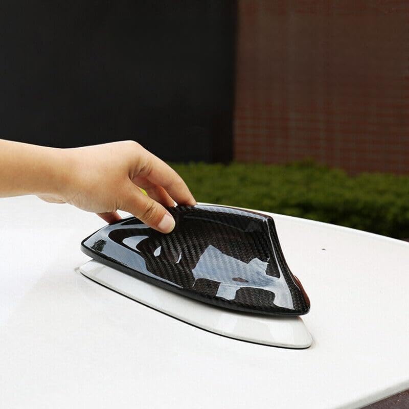 ya 14 9.20 zhengce Real Carbon Fiber Antenna Roof Shark Fin Cap Cover for BMW M5 F01 F02 F10 F-1
