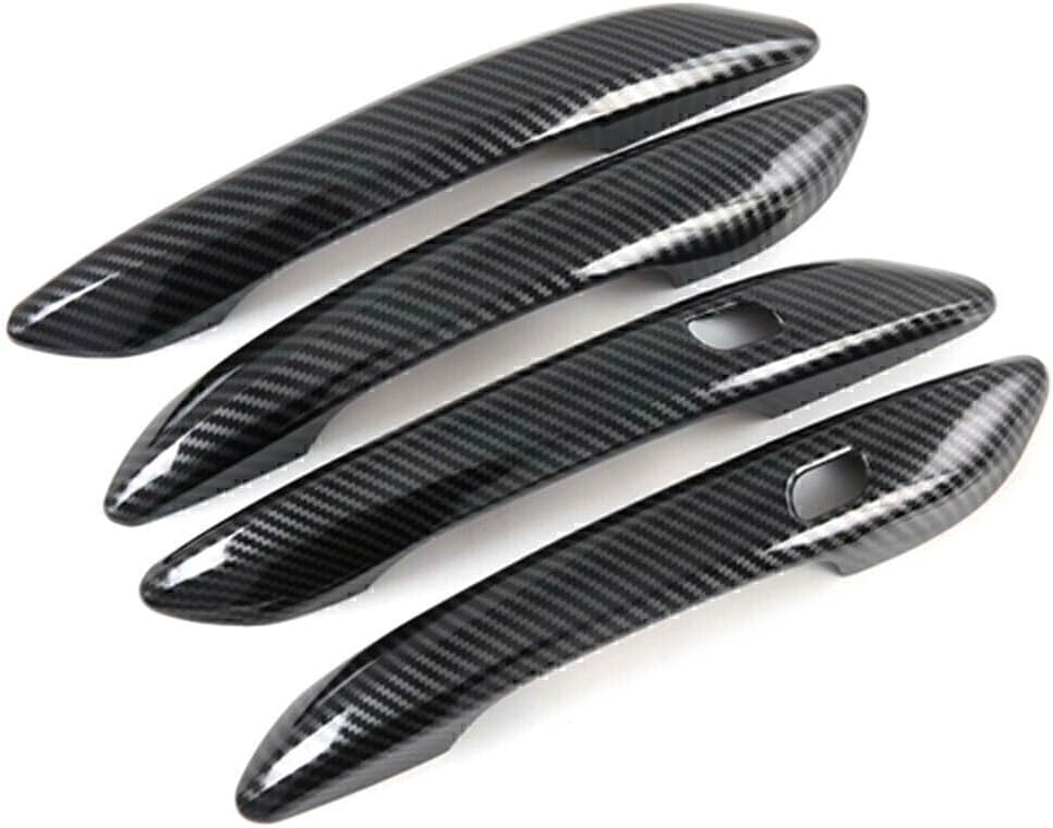 ya 10 9.16 baidi 4PCS Exterior Side Door Handle Cover Trim for Hyundai for Elantra 2021 Black