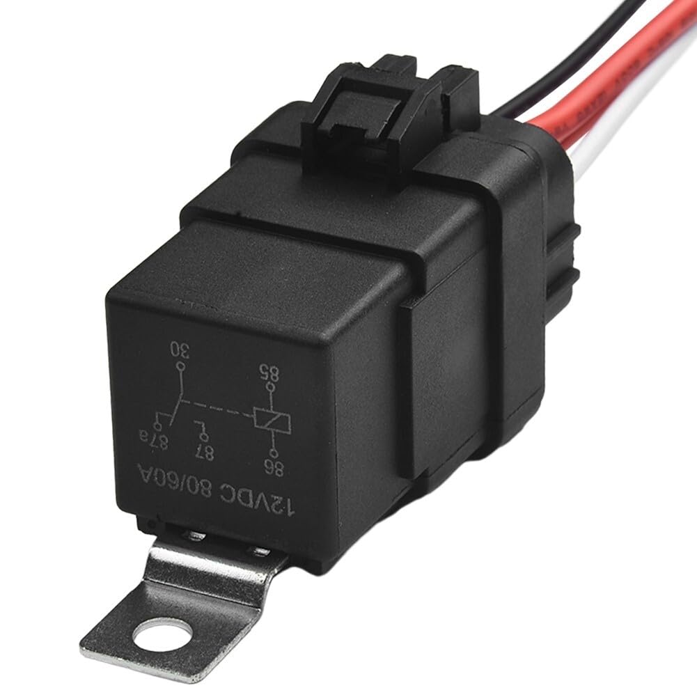 ya 4 8.14 1* - 60/80A 12Volt Waterproof Automotive Relay with Pigtail 5-Pin Heavy Dut