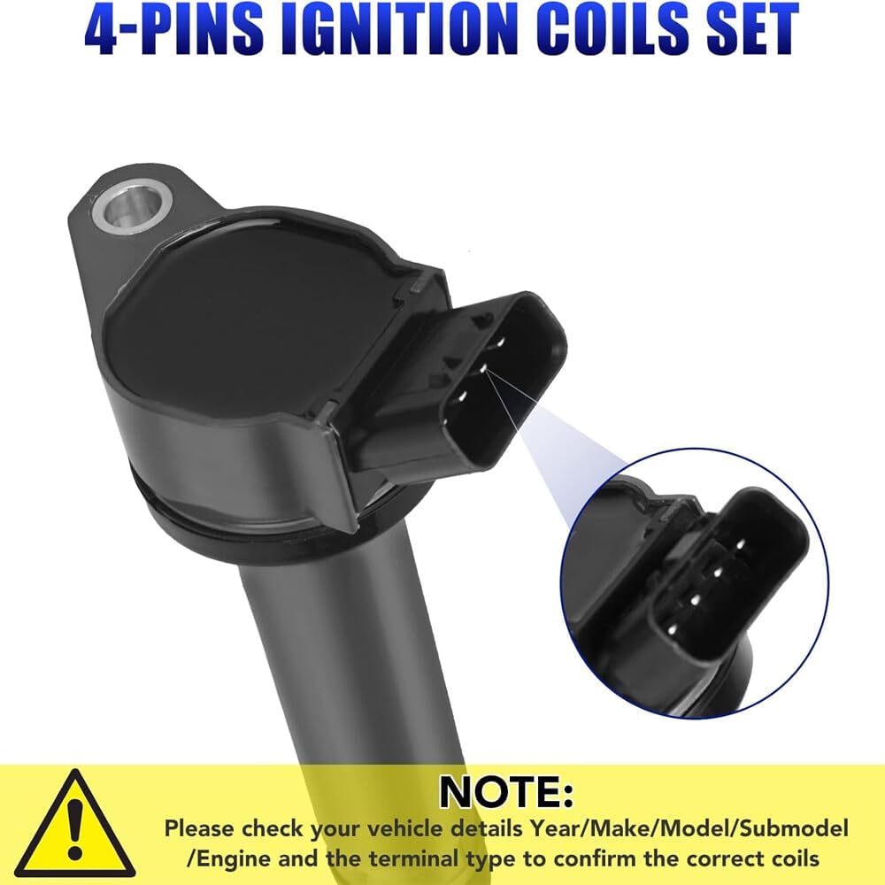 ya 9 10.24 6-pack ignition coils + 6-pack Platinum TT spark plugs for Toyota for Lexus Camry