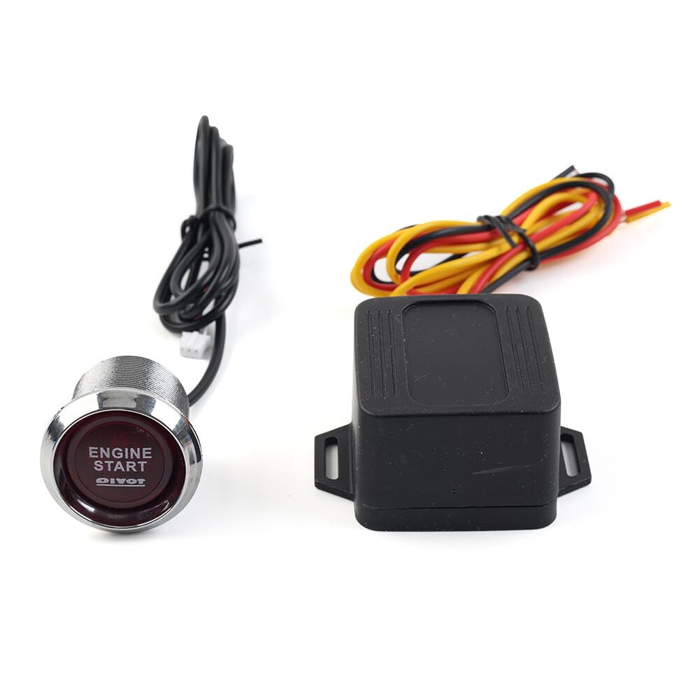 ya 6 8.24 baidi Universal Car Engine Start Push Button Switch Ignition Starter Kit Red 12V LED
