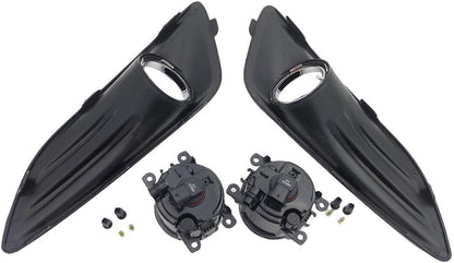 ya 7 8.24 baidi LH&R Clear Lens Driving Fog Lamps Lights W/Covers Fit for Ford Fiesta 2013-2015