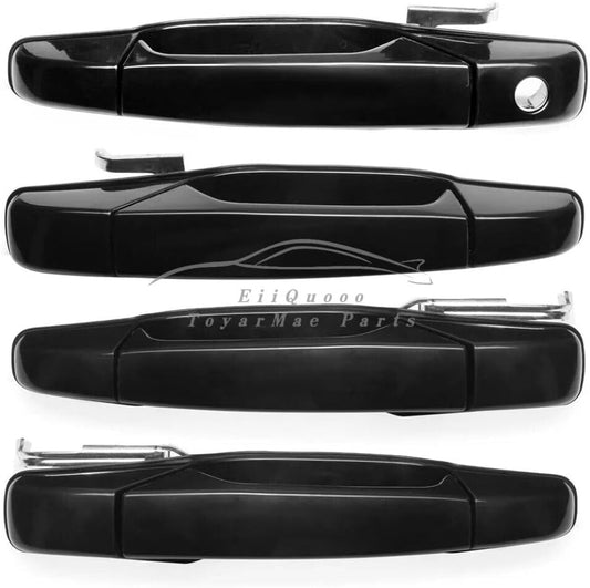 ya 2 8.15 4X Door Handle Gloss Black for 2007-2014 for Chevy Tahoe for Silverado for GMC for Yukon for Sierra