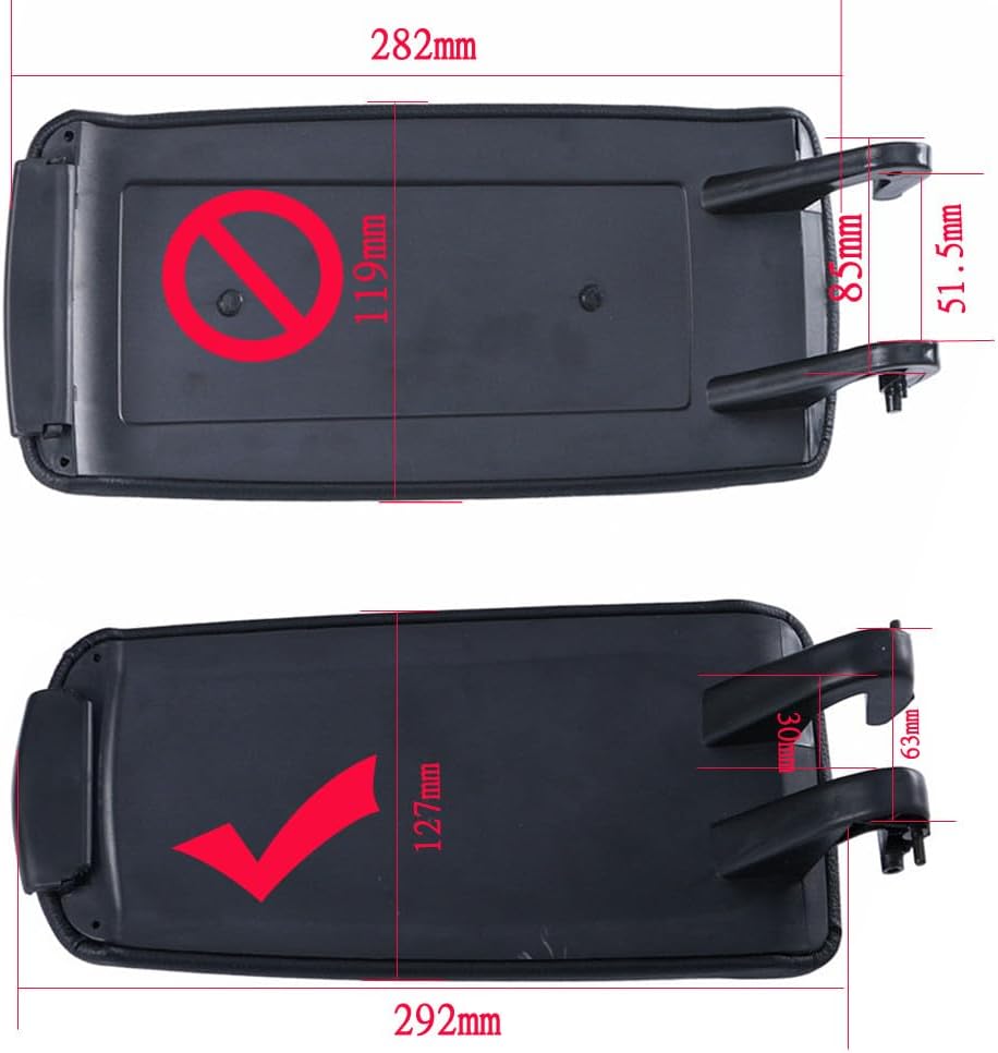 ya 4 8.24 baidi for 2002-2007 for Audi A4 B6 B7 Armrest Center Box Console Lid Cover Grey Leather