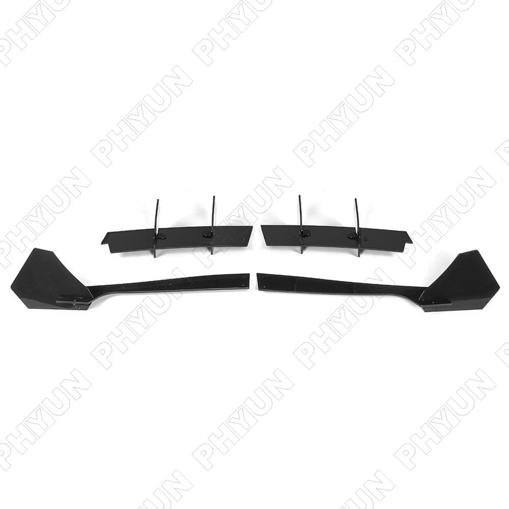 ya 2 8.15 Car Rear Lip Diffuser & Rear Side Splitters Black For 2018-2022 for Ford for Mustang