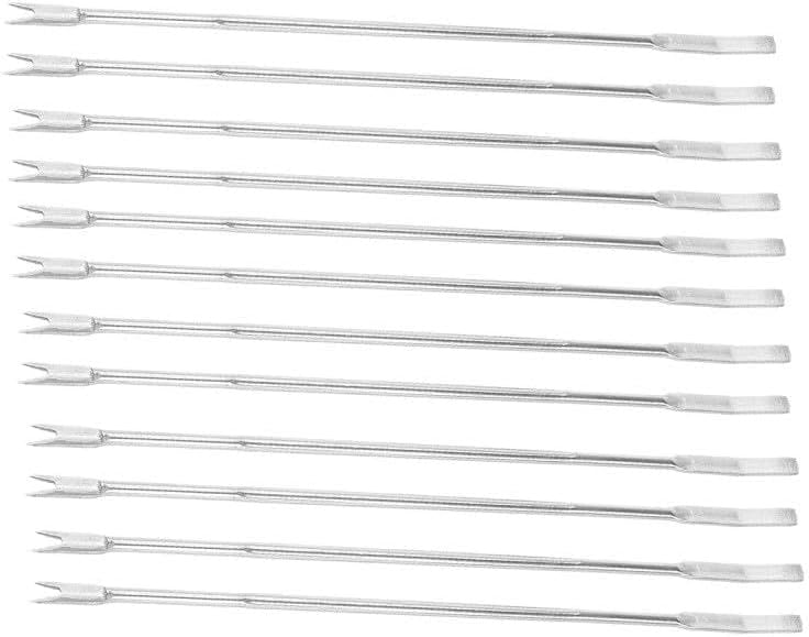 ya 14 9.20 baidi 12PCS Re ble Stainless Steel Shellfish Seafood Forks Nut Picks Seafood Tools-1