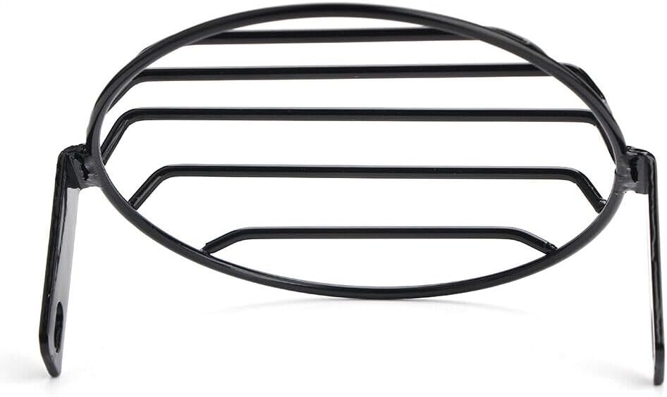 ya 4 8.14 7 Inch Aluminum Alloy Motorcycle Headlight Mesh Grill Cover Black For Harley Cafe Racer