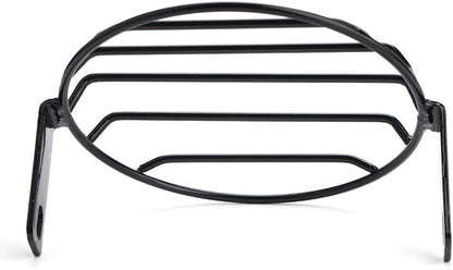 ya 4 8.14 7 Inch Aluminum Alloy Motorcycle Headlight Mesh Grill Cover Black For Harley Cafe Racer