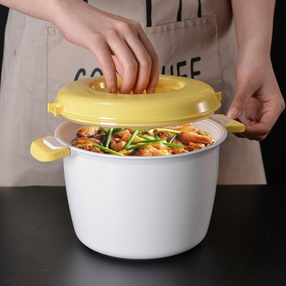 ya 14 9.20 baidi 2 Pcs Insulated Rice Cooker Set er for Microwave Cooking Vegetable Small-1