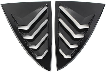 ya 4 8.14 Glossy Black Side Vent Window Scoop Louver Trim for Tesla Model 3 2017-2022 2020
