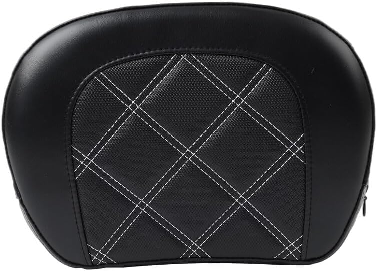 ya 6 8.14 White Stitching Passenger Sissy Bar Backrest Pad for Harley Electra Road Glide
