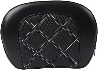 ya 6 8.14 White Stitching Passenger Sissy Bar Backrest Pad for Harley Electra Road Glide