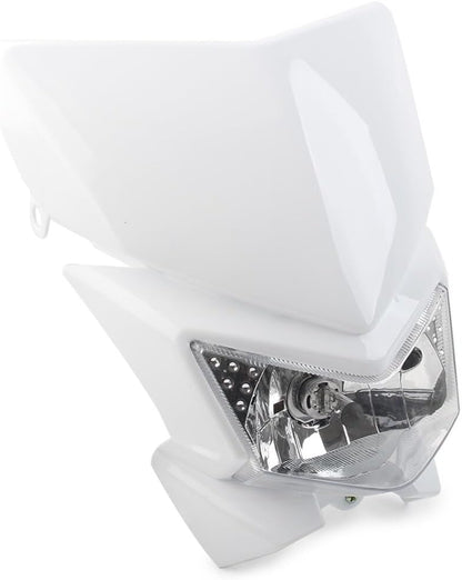 ya 6 8.14 White Motorcycle Front Headlight Head Lamp Mx Enduro Dirt Trail Bike 250cc