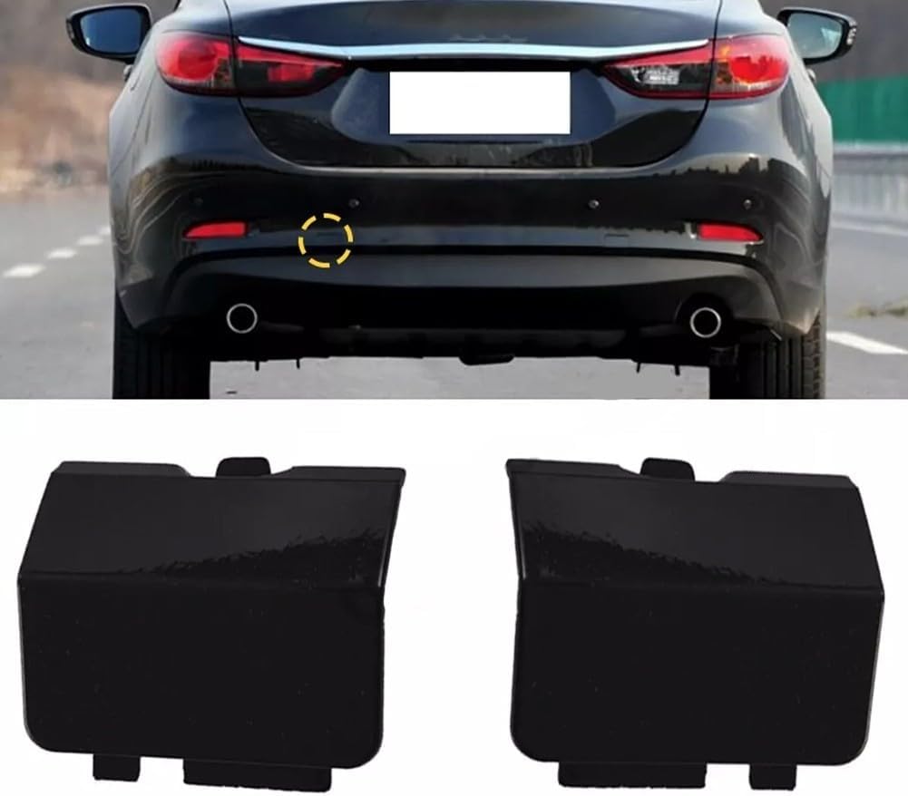 ya 9 10.24 1Pair Rear Bumper Towing Tow Hook Hole Eye Cover Cap for for Mazda 6 2013-2