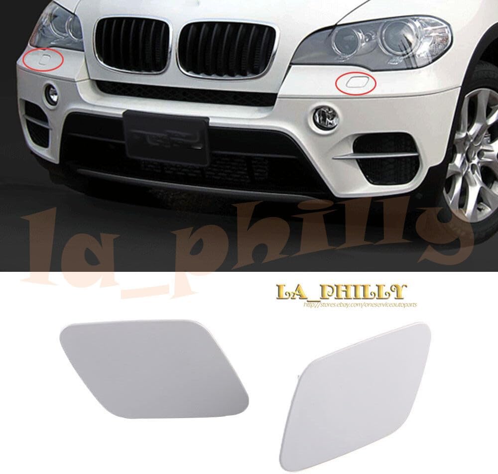 ya 27 10.13 baidi Pair R & L Unpainted Headlight Washer Nozzle Cover Cap for BMW for X5 E70 07-11