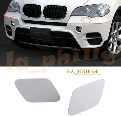 ya 27 10.13 baidi Pair R & L Unpainted Headlight Washer Nozzle Cover Cap for BMW for X5 E70 07-11