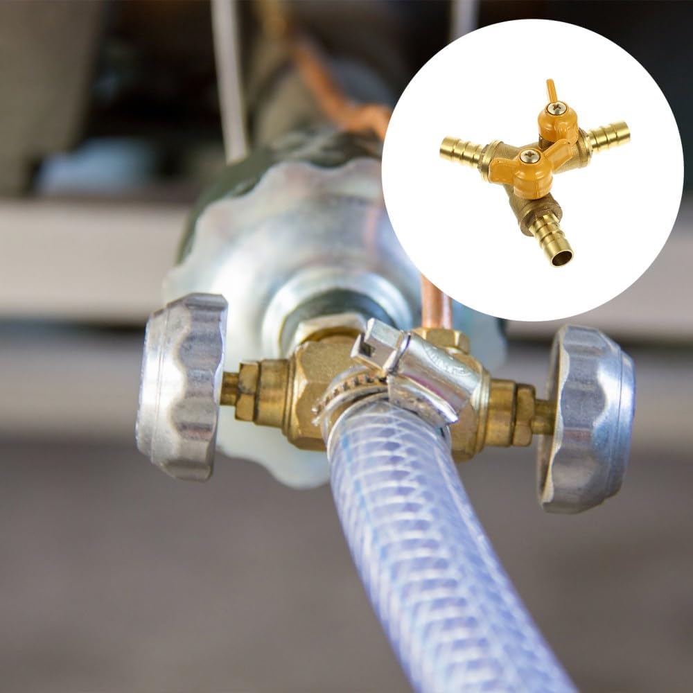 ya 6 8.24 baidi Three-way Globe Valve Water Pipe Shut off Garden Hose Shut-off Splitter