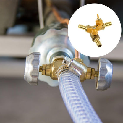 ya 6 8.24 baidi Three-way Globe Valve Water Pipe Shut off Garden Hose Shut-off Splitter