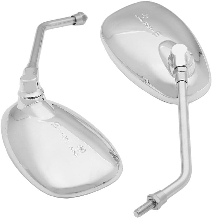 ya 13 9.15 baidi Universal 10mm Chrome Mirrors Pair for Motorcycle Scooter for Harley Indian for Ducati